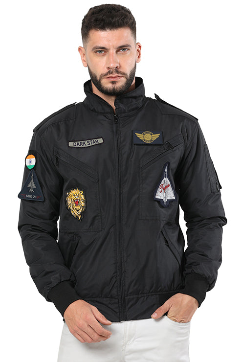 Black Indian Air Force Military Jacket