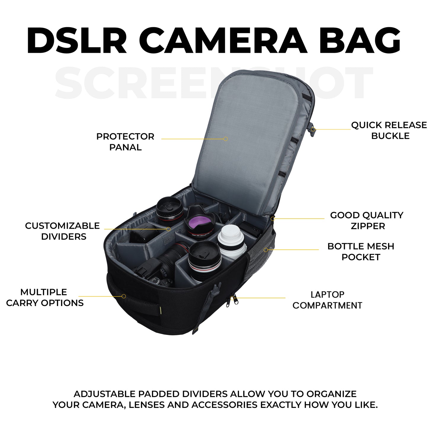 G14 SCREENSHOT | PINBALL | DSLR CAMERA BAG | WATERPROOF WITH RAINCOVER