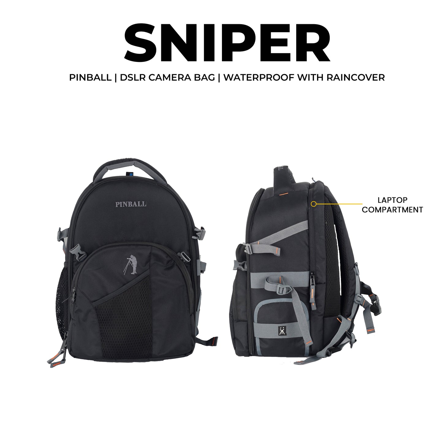 P33 SNIPER | PINBALL | DSLR CAMERA BAG | WATERPROOF WITH RAINCOVER