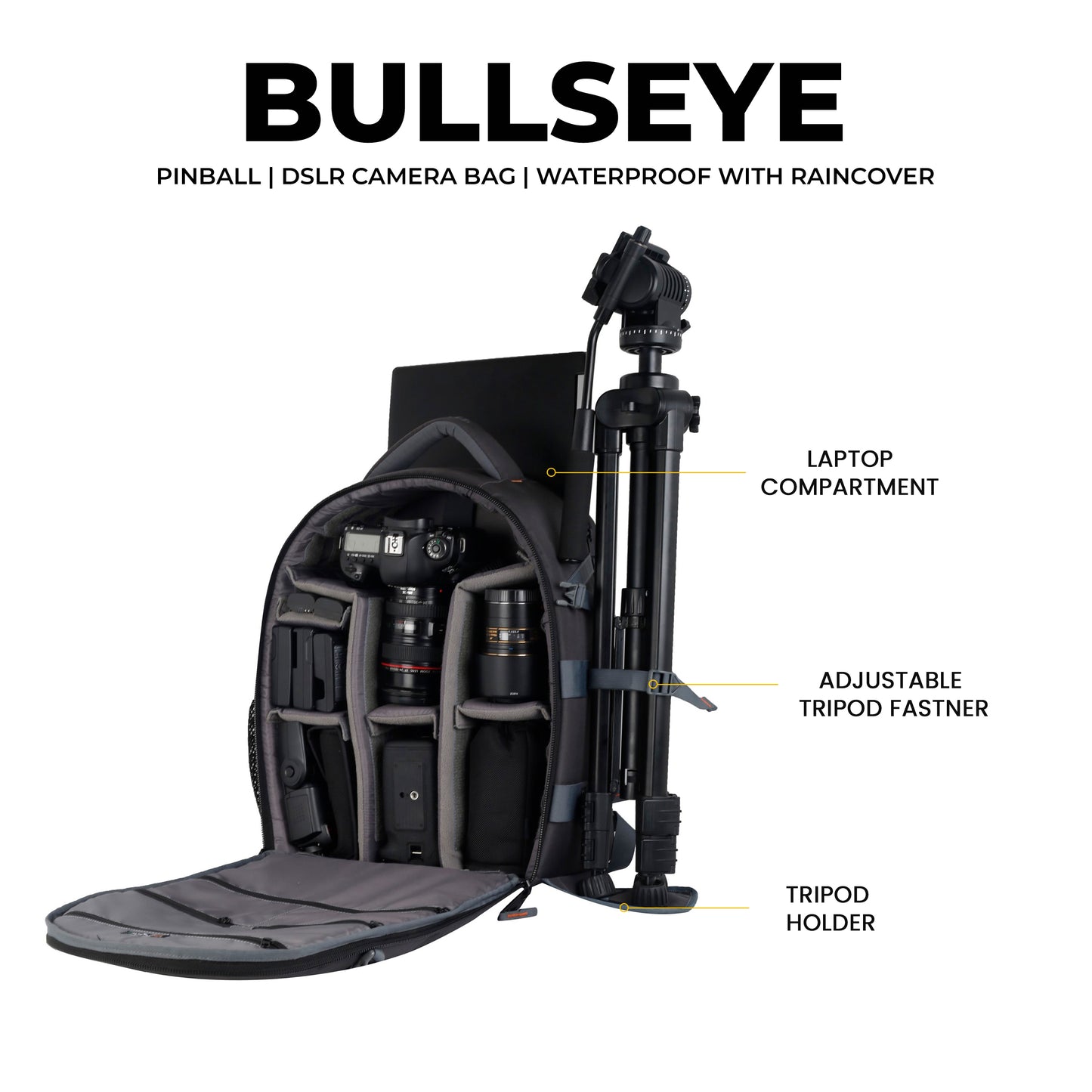 P6 BULLSEYE | PINBALL | DSLR CAMERA BAG | WATERPROOF WITH RAINCOVER